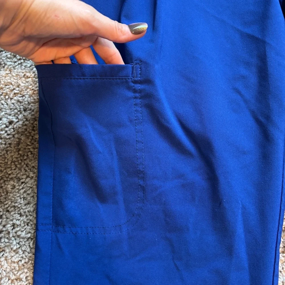 Cherokee iFlex Size M Cobalt Blue Scrub Pants - Picture 2 of 8